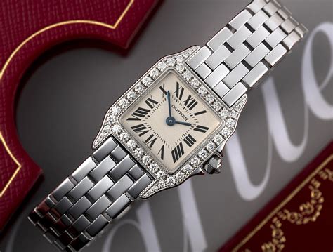 replica cartier santos demoiselle watch|cartier santos diamond ladies watch.